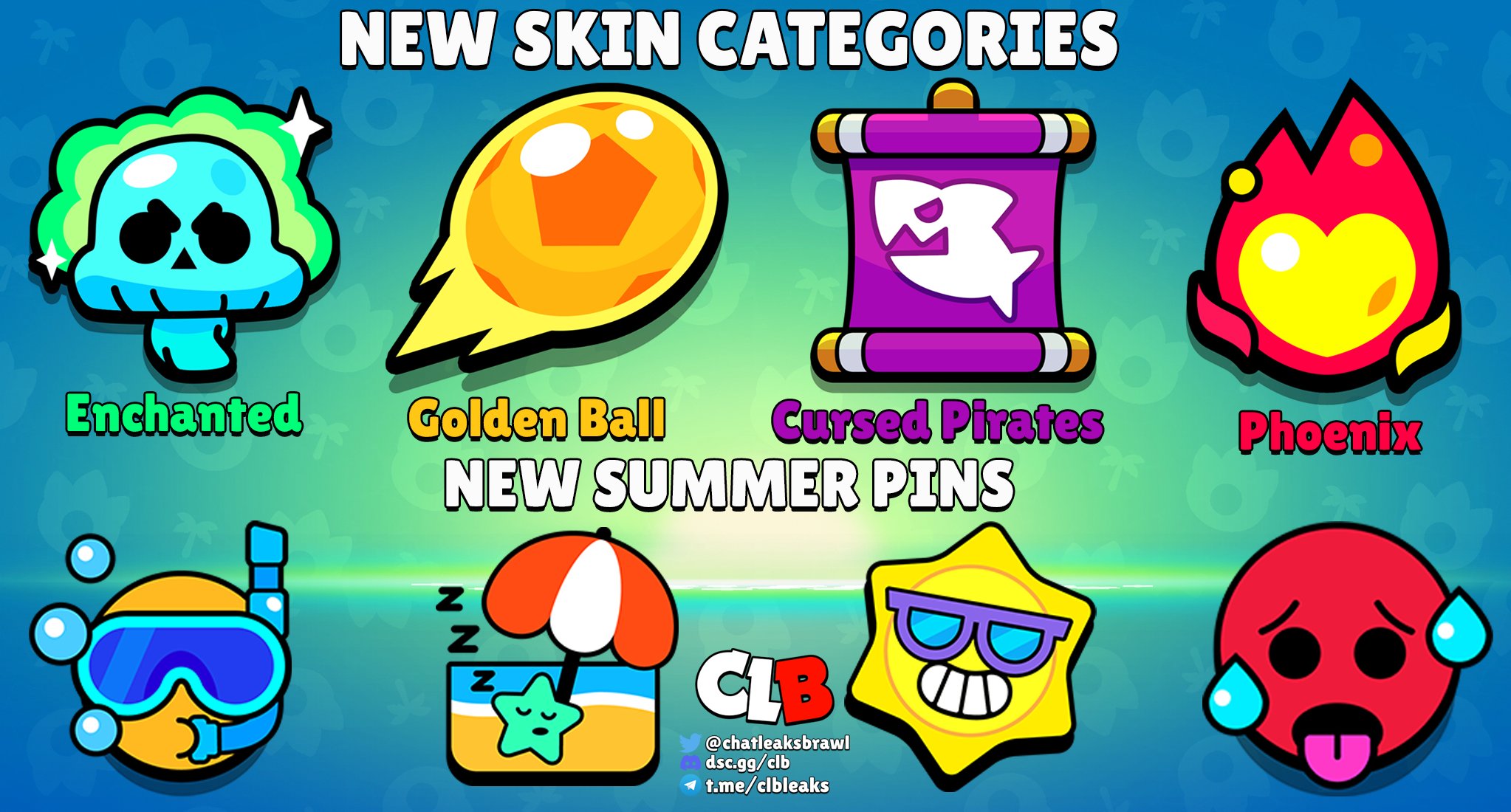 CLB - Brawl Stars on X: New Skin Categories and New Summer Pins