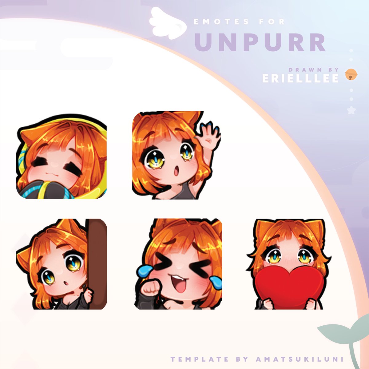 🌱 Emotes for @unpurr🌱   

A little late post, but thank you for supporting me! 

#commission #emotecommissions #VGenComm
