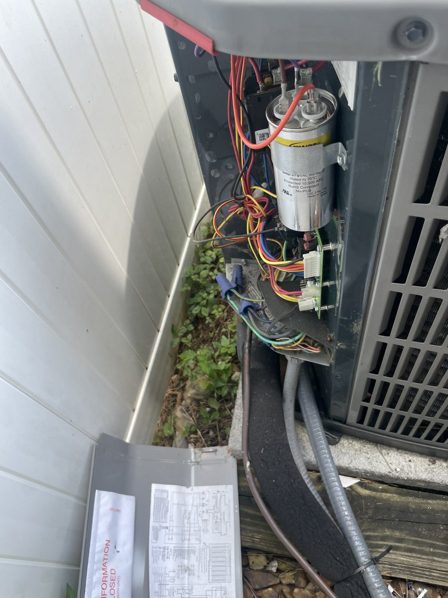 I fixed my air today by changing the capacitor allllll by myself bc the HVAC guys said they couldn’t come for 4 days….. mind you I’ve never touched an air conditioner on purpose ever in my life. Cost $21