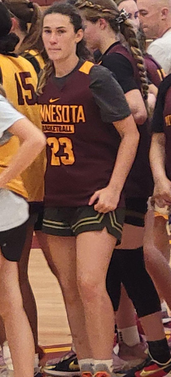Really great time at the Gophers womens clinic,it was an  honor to meet Dawn Plitzuweit! Hardest I've attend ever?Fast pace and packed with info!I was the youngest and one of the smallest players there,which was new for me. Im used to being 1 of the talked! So MUCH FUN!!