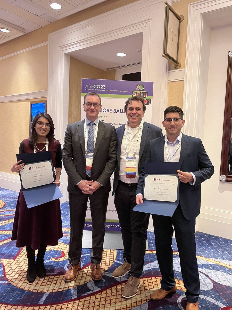 Congrats to our star fellow, Kifah Hussain, for winning ASE's Interventional Echocardiography Council travel grant! She presented a case of mitral TEER with TSP through StarFlex ASO. #InterventionalEchocardiography #TravelGrant #ASE2023