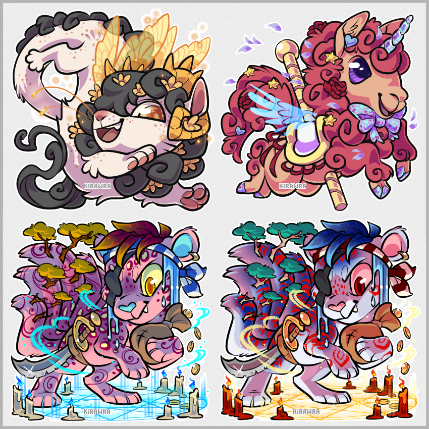 KiRAWRart's tweet photo. Some more platinum offspring made for Aywas. Sometimes the accessories get a little crazy ๐
๐
#aywas #chibiart #virtualpets https://t.co/BLoQLvqePd