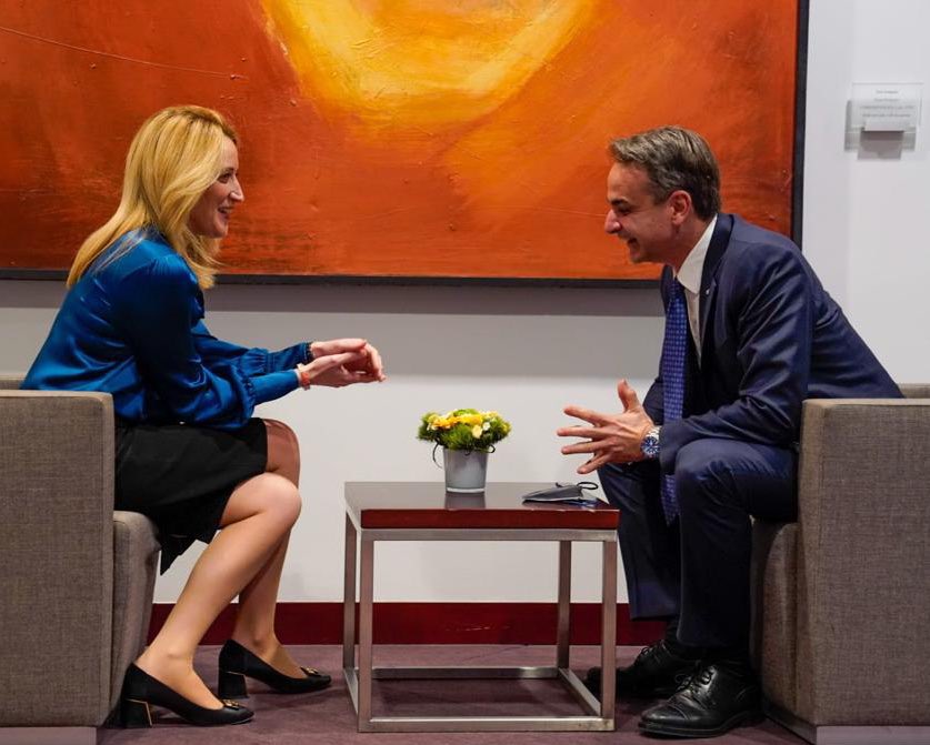 EP_President's tweet photo. Συγχαρητήρια στον @kmitsotakis για την εκλογή του στην Πρωθυπουργία της Ελλάδας για ακόμα μια θητεία.

Προσβλέπω στη συνεργασία μας για ανάπτυξη και προκοπή στην Ελλάδα και την Ευρώπη 🇪🇺🇬🇷 https://t.co/mZe3aSU1hu