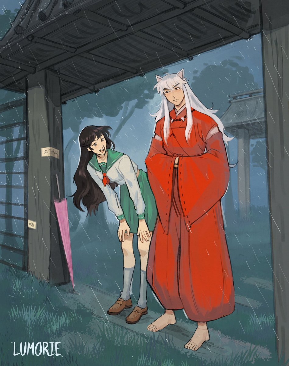 Rainy day! 🌧☂️
#inukago #inuyasha