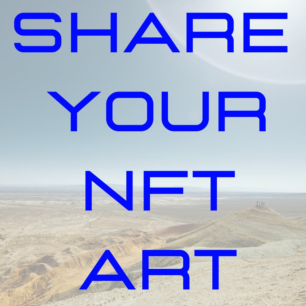 Could you please share your art
I'm trying to help you
show shill share
whichever fits you

keywords :

nft crypto art nfts  nftart nfts artist 
buying selling buy sell  opensea blur objkt magic eden jpgstore drop edition post send tweet price link