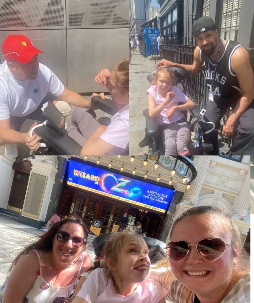 So grateful to <a href="/JasonManford/">Jason Manford</a> and <a href="/AshleyBanjo/">Ashley Banjo</a> for making the time to meet Teagan today 💜 Thank you so much. Definitely recommend <a href="/yellowbrickroad/">The Wizard of Oz</a> - it was a fantastic show!