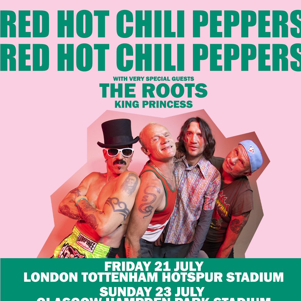 Selling tickets for Red Hot Chili Peppers Live Concert on Friday 21 July at Tottenham Hotspur Stadium, London  DM for tickets

#concerttickets #redhotchilipeppers #musicconcert #livemusic #tottenhamHotspurStadium #london #liveconcert #viagogo #stubhub #theroots #kingprincess