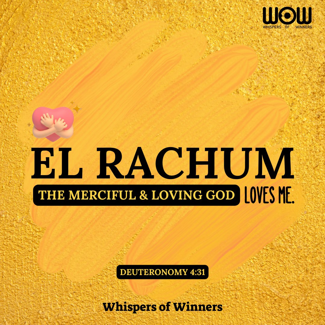 Declare this:
My whole life is a radiant revelation of God's love
El Rachum is merciful & kind to me.
I enjoy His love & mercies daily.
I am the thought that fills God's heart. He knows my past, present & future.
El De'ot is mindful of me.

Retweet & type ' God loves me lavishly'