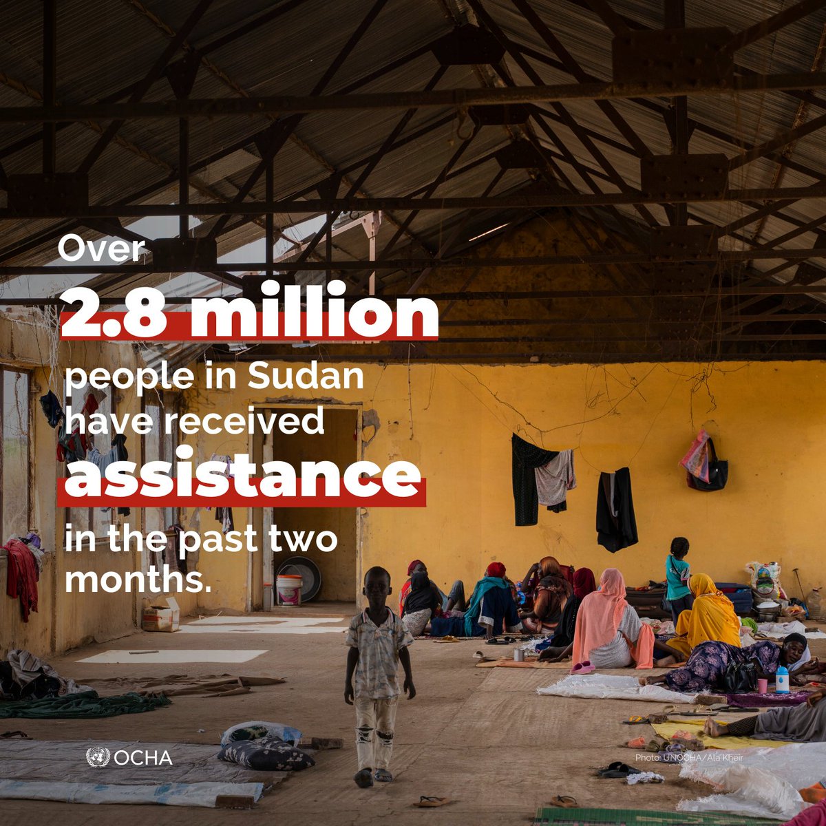 UNOCHA's tweet photo. Despite the challenges, 85 humanitarian organizations in #Sudan are doing all they can to respond.

We will spare no effort to provide assistance – ceasefire or not. https://t.co/SYMqET1uMV