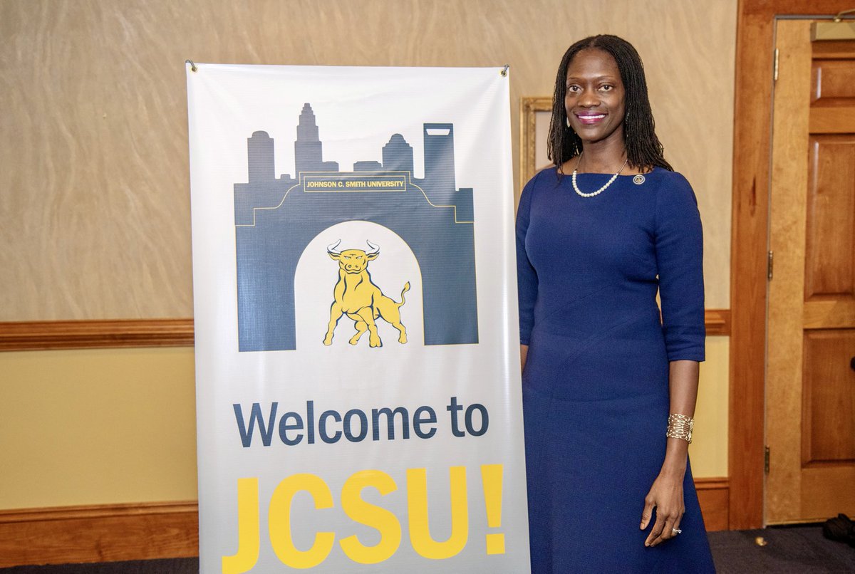 ValerieKinloch's tweet photo. I am overjoyed by all of the love, support, and encouragement that you all have given to me on hearing the news that I have been named 15th President of Johnson C. Smith University. Thanks for believing in me and our university. I will always “hold high the gold and blue!” 💛💙 https://t.co/WBOmRX6YDY