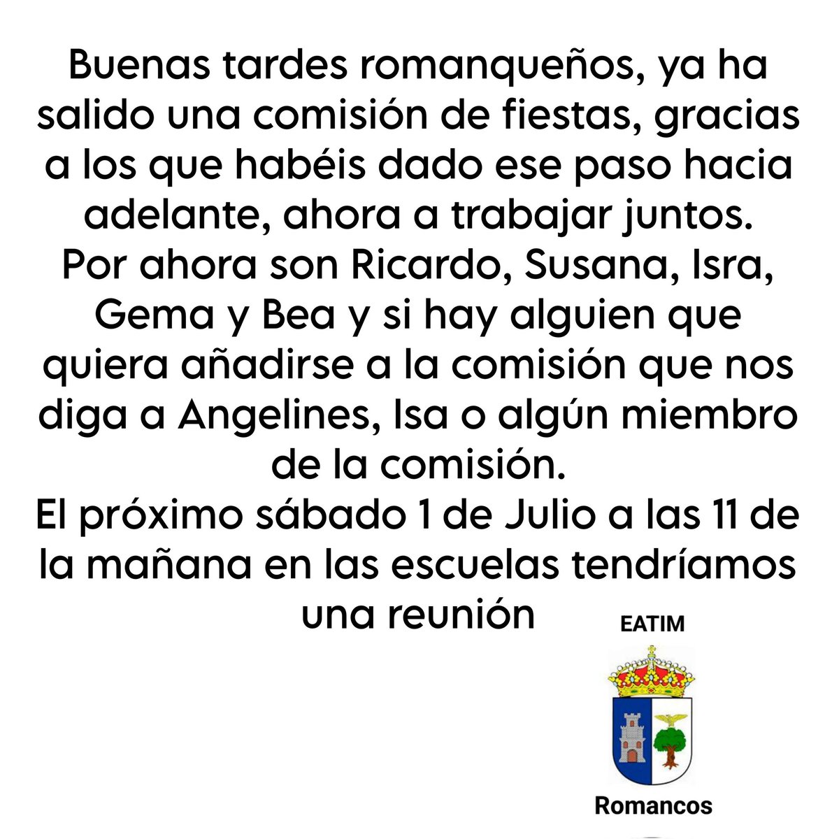 aytoromancos (@aytoromancos) on Twitter photo 