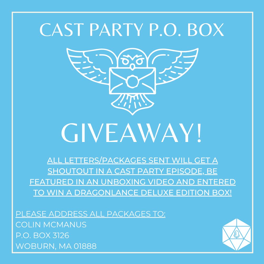 We’re giving away a Dragonlance Deluxe Edition Box Set! 🎉🔥 Let us send back to you! Everything sent in from the time of the opening and received by July 20th will get a chance at this box set, cards back from us, and some hand picked dice sets 😏
2ND PIC FOR DETAILS/ADDRESS! 🎉