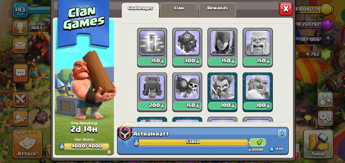 Astralkraft's tweet photo. Mit nur 22 Mitgliedern geschafft! Sehr stark #ClashOfClans https://t.co/7T2tdh1bat