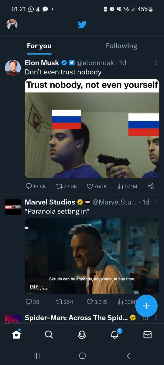 bibahs7991's tweet photo. @MarvelStudios The parallel though https://t.co/o6FihDZe0M