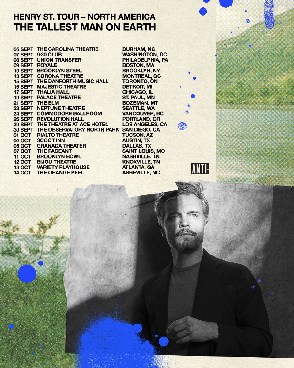 Order your own physical copy of my covers record ‘Too Late for Edelweiss’ featuring my home recorded takes of songs by Lucinda Williams, @BonIver, Hank Williams, Yo La Tengo, and more. Pre-order online or stop by the merch table during my upcoming shows: thetallestmanonearth.ffm.to/tlfe