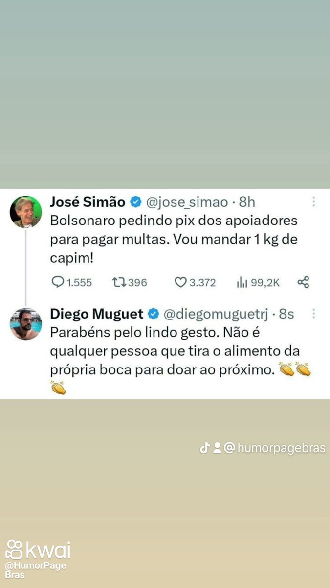 HumorPageBras's tweet photo. Sem dúvida foi um lindo gesto do José Simão #jairbolsonaro #josesimao #lula #band #pix #bolsonaro #alexandredemoraes #tse #stf #supremo https://t.co/EaB10aiYhc