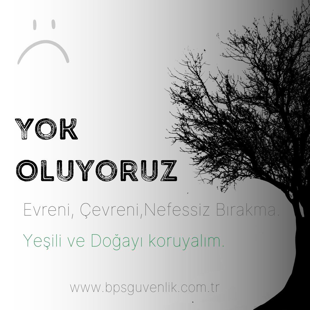 bpsguvenlik34's tweet photo. KAMU SPOTU...!

Yok oluyoruz... Evreni, çevreni nefessiz bırakma.

Yeşili ve Doğayı koruyalım.♻️

#bpsgroup #bpsgüvenlik #bpsdanışmanlık #bpstemizlik #bizimlegüvendesiniz https://t.co/USaQwJE1JQ