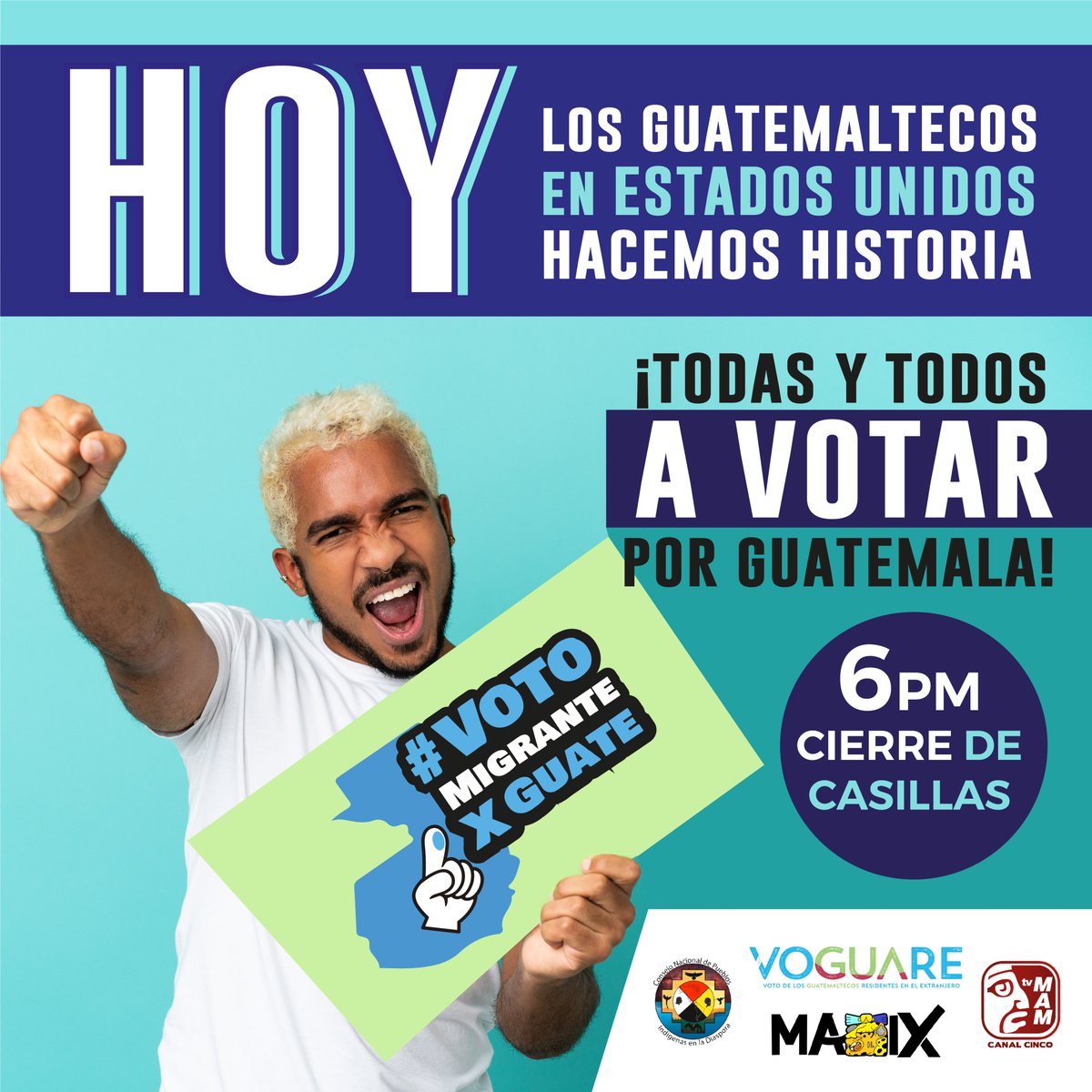 🙌🇬🇹¡Es momento de unirnos en una sola voz! Comparte tu amor por Guatemala 📸📣, motiva a tus amigos y familiares, hagamos que nuestro voto sea el puente que nos una más fuertemente a nuestra tierra natal. 🌉🗺️

📍🗳️Conoce dónde te toca votar en: bit.ly/donde-votar-20…