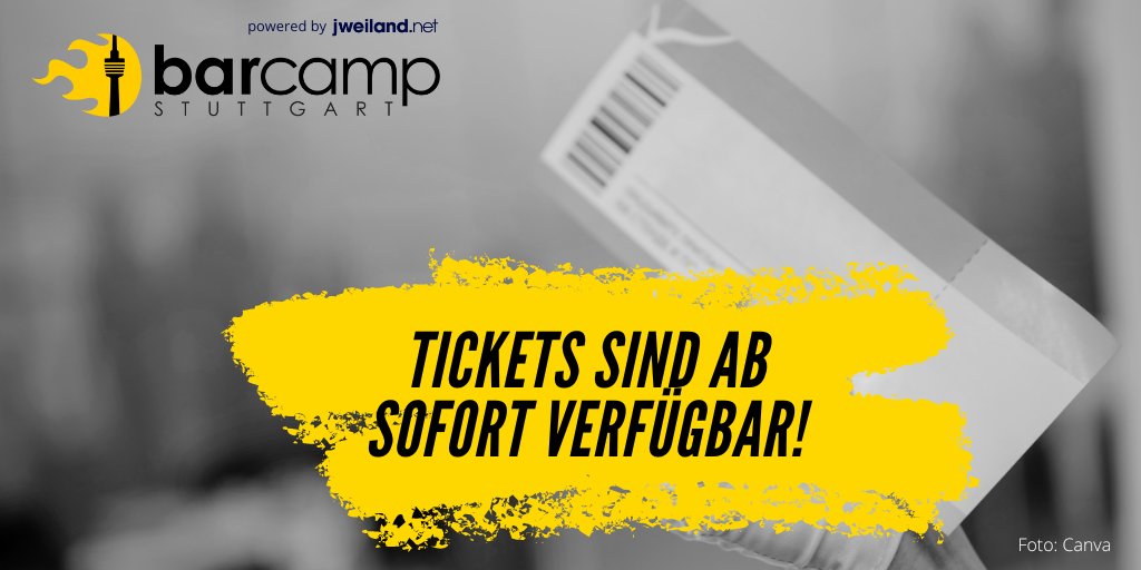 Endlich ist es soweit: Die Tickets für das Barcamp Stuttgart 2023 zu digitalen Themen und dem Themenschwerpunkt #generativeKI sind ab sofort verfügbar. barcamp-stuttgart.de/anmeldung.html Wer schnappt sich da serste Ticket? #bcs16