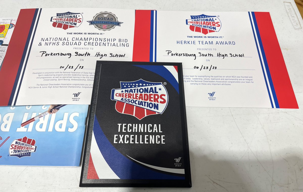 CheerPSHS's tweet photo. NCA camp at South end of last week.

*12 nominated for All American
*5 tried out for All American 
*2 named to the 2023 All American 
*Superior Ribbon achieved on the final evaluation
*Herkie Team Award 
*Award for Technical Excellence
*Received a bid to NCA High School Nationals https://t.co/2hZ3AMnIV0