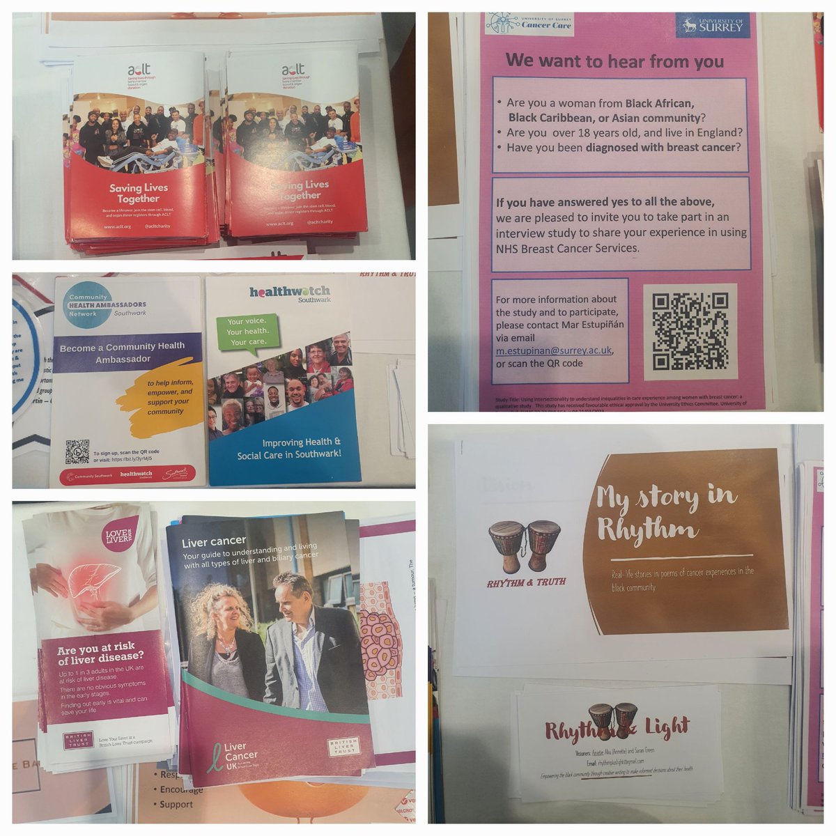 We would like to thank all those who came out today and visited our stand. A huge thanks to our members volunteering there time and <a href="/GSTTnhs/">Guy's and St Thomas'</a> <a href="/GuysCancerC/">Guy's Cancer Charity</a> @TOUR_KCL <a href="/KingsCollegeLon/">King's College London</a> for having us. Thanking the charities &amp; organisations for providing there publications.