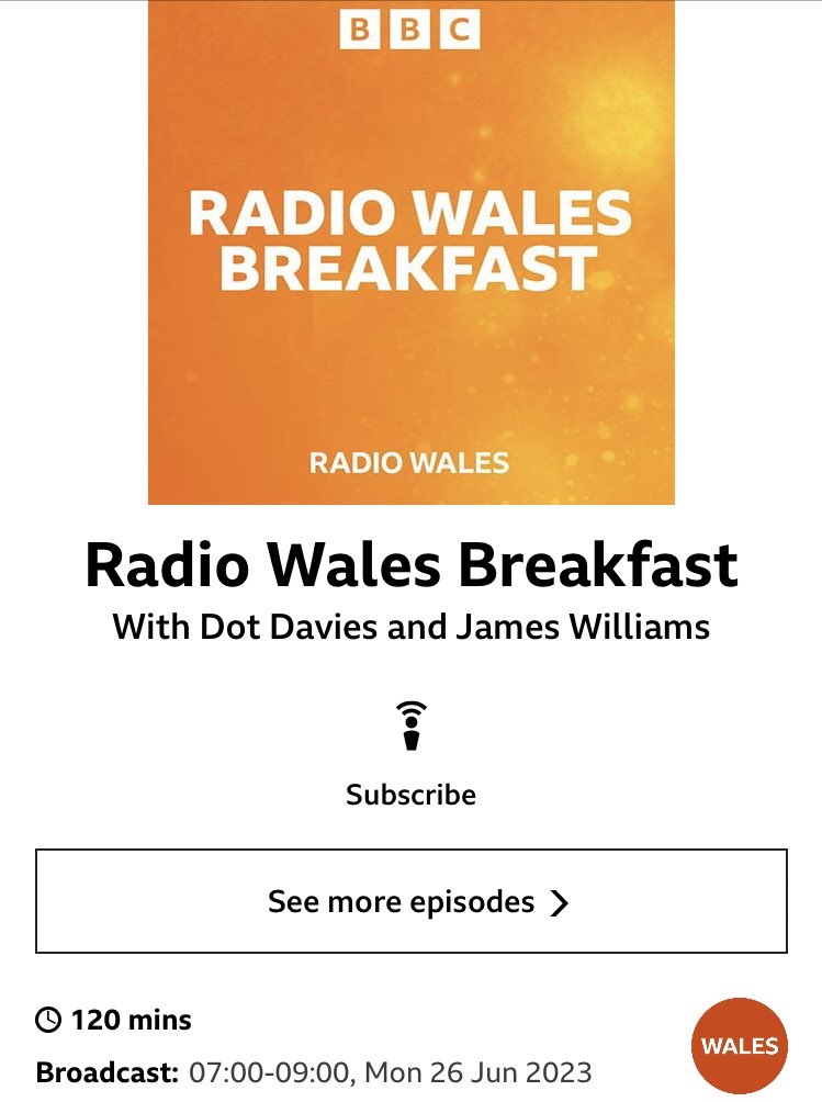 We’ve got a packed 1st programme for you tomorrow:

🇷🇺Russia

0708: Lord Richard Dannatt

0808: Sir Roderic Lyne

💷Economy

0820: <a href="/DavidTCDavies/">David TC Davies 🏴󠁧󠁢󠁷󠁬󠁳󠁿🇬🇧</a> &amp; <a href="/felicityxevans/">Felicity Evans</a> 

🎸Glastonbury

0740: <a href="/huwstephens/">Huw Stephens</a> &amp; <a href="/adwaithmusic/">Adwaith</a> 

0840: Special guest 👀

📻7-9am, <a href="/BBCRadioWales/">BBC Radio Wales</a> 

Nos da 💤