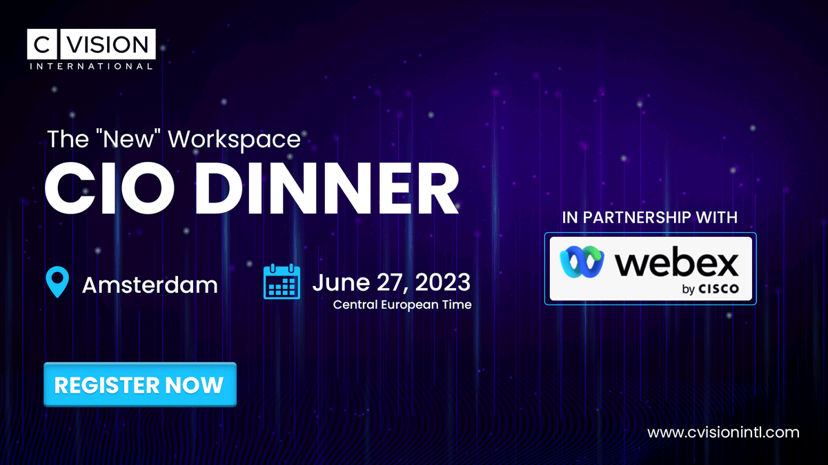 Cvisionintl's tweet photo. Join us on June 27, in partnership with @Webex, for a discussion on creating an attractive office environment, empowering remote and in-office employees, and optimizing real estate costs.

Register here: https://t.co/wiMLW8AA8i https://t.co/2jqK7nDS0t