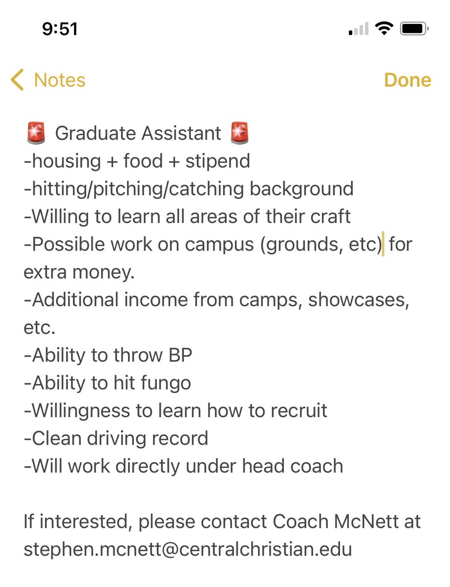 Opening it up to hitting/catching/pitching background 

<a href="/jucoroute/">#JucoRoute</a> <a href="/NAIA/">NAIA</a> <a href="/NAIABall/">NAIA Ball</a> <a href="/SkippersDugout/">Skippers Dugout</a> <a href="/xo_coachingjobs/">Coaching Jobs</a>