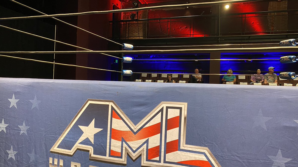 So close to the ring someone could end up in my lap! @AMLWrestling @RealTracyMyers #Confrontation