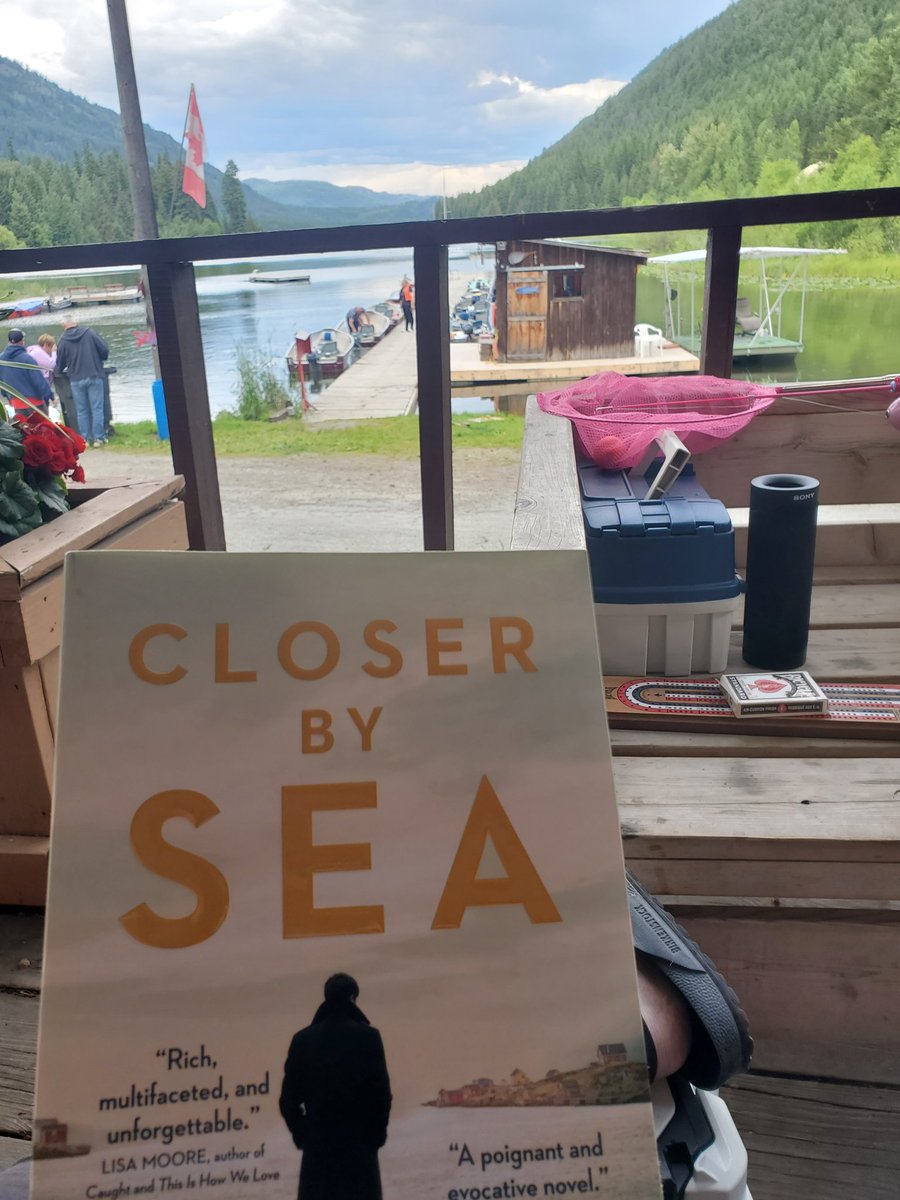 Listening to <a href="/alanthomasdoyle/">Alan Doyle</a> while reading the new thriller from <a href="/perrychafe/">Perry Chafe</a> while enjoying the view at a remote lake in BC. I don't think I could get more Canadian right now if I tried. Thanks boys