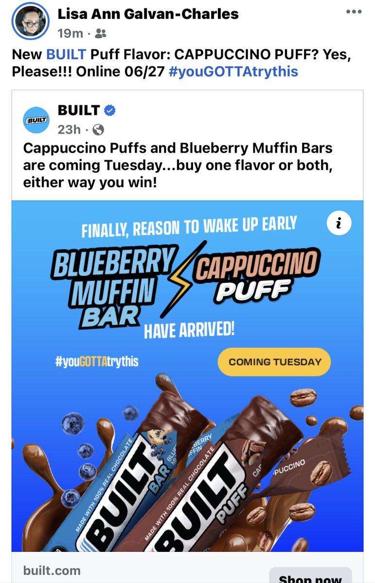 New BUILT Puff Flavor: CAPPUCCINO PUFF? Yes, Please!!! Online 06/27 #youGOTTAtrythis @Built_Bar