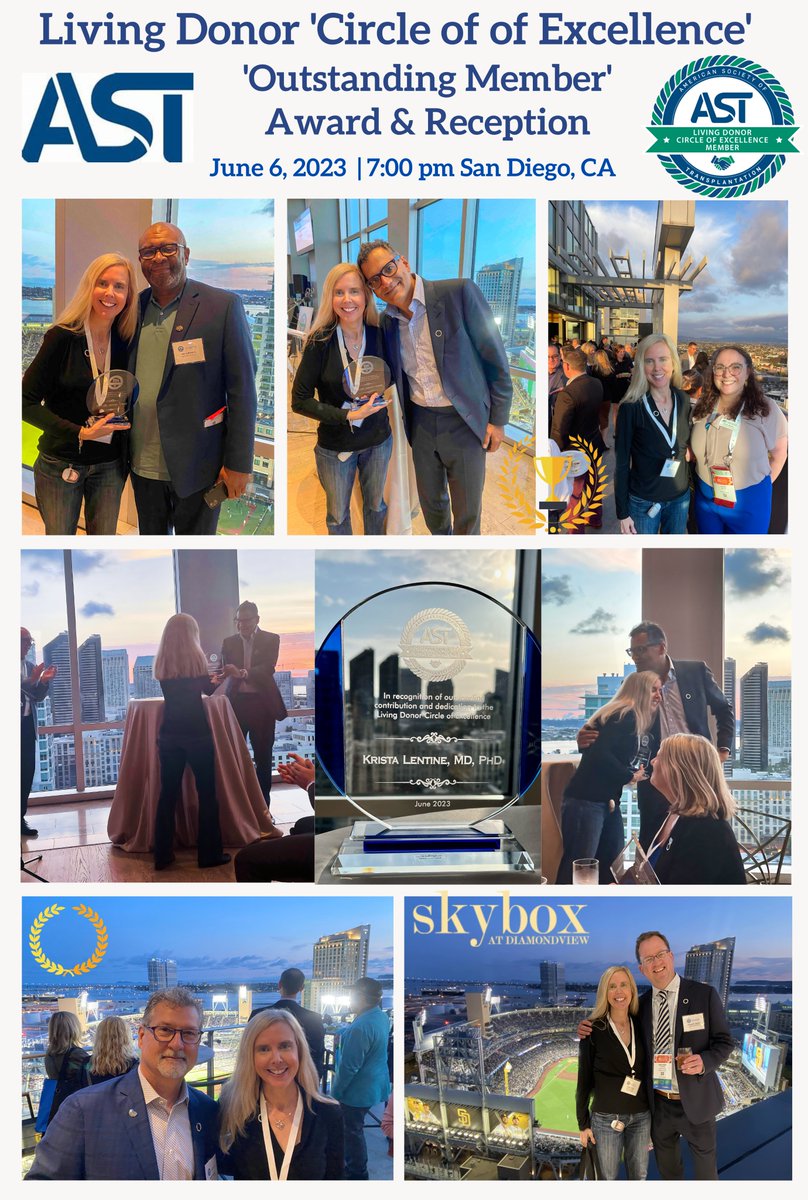 #JoyfulSurprise to receive inaugural #OutstandingMember Award🏅@AST_info #LivingDonorCircleOfExcellenceReception | #ATC2023SanDiego 06/06/23🎉
• #UnforgettableCelebration🏙️of⭕️'s 2nd Anniversary
•Proud ambassador for this corporate recognition program supporting #LivingDonors🙌🏾