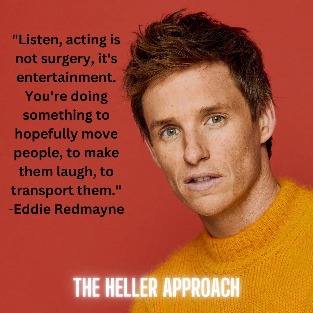Move your audience! 

#thehellerapproach #hellerapproach #bradheller #acting #actingclass #scenestudy #actingquotes #actinginspiration #eddieredmayne