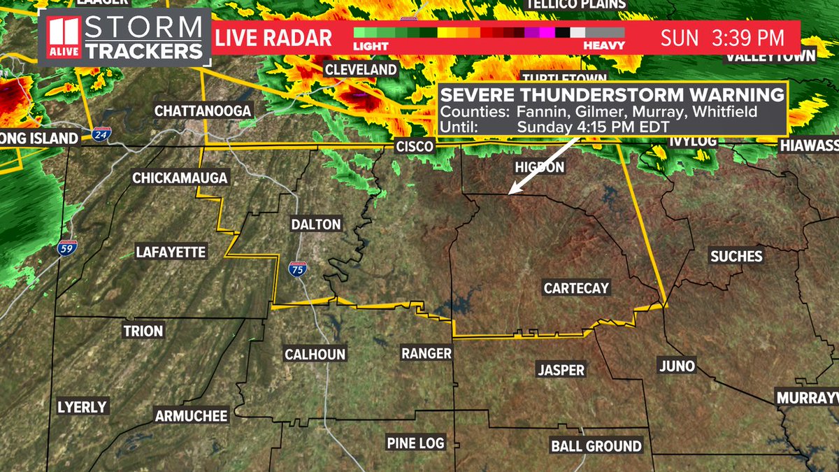 Melissa Nord on Twitter "A Severe Thunderstorm Warning has been issued