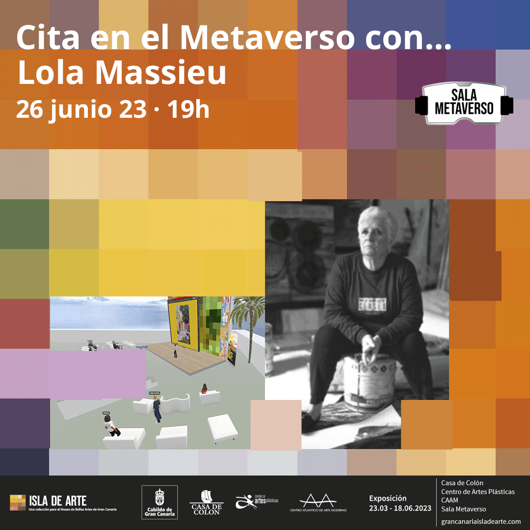 gcisladearte's tweet photo. 🎨 ¡Última oportunidad para interactuar con el avatar de Lola Massieu en la #SalaMetaverso!

📅Lunes, 26 de junio de 2023
⏰ 19:00h
📌 Sala Metaverso
🎟 Entrada libre
🔗 Acceso: https://t.co/JPezcCSbp6

🧡 ¡Te esperamos!  
#grancanariaisladearte #isladearte #mubeagrancanaria https://t.co/322oIynFQD