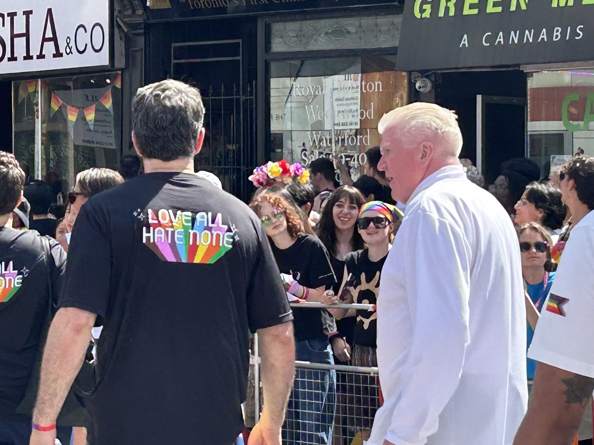 That’s Brian Burke and Brendan Shanahan walking in today’s Toronto Pride Parade as a part of the MLSE groups. 

Burke has been an incredible ally in this space. Always showing up.

Showing up matters.