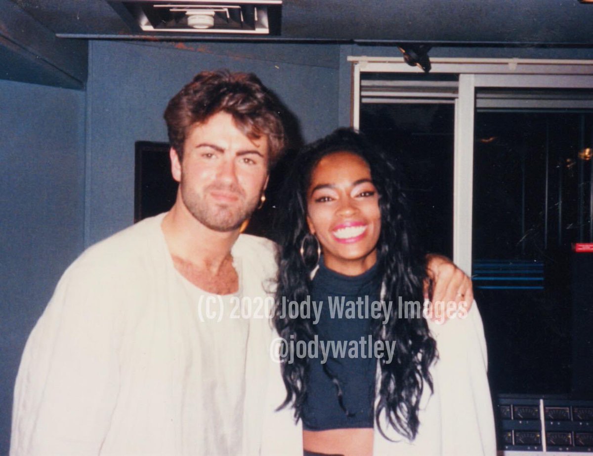 Remembering George Michael on his born day. 🎶🎶🎉❤️🙏🏽🕊️

Photo from recording session in NYC  for our duet “Learn To Say No” produced by Bernard Edwards (Chic, Power Station) on my solo debut. 

Chk out my mini tribute ‘Unplugged’ to George from 2018
youtu.be/DN7cLKVrCLw