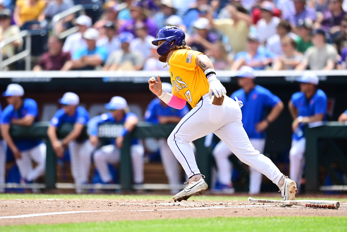 LSU Baseball on Twitter "JP comes home on Tommy's RBI single, which is followed by Tre's sac