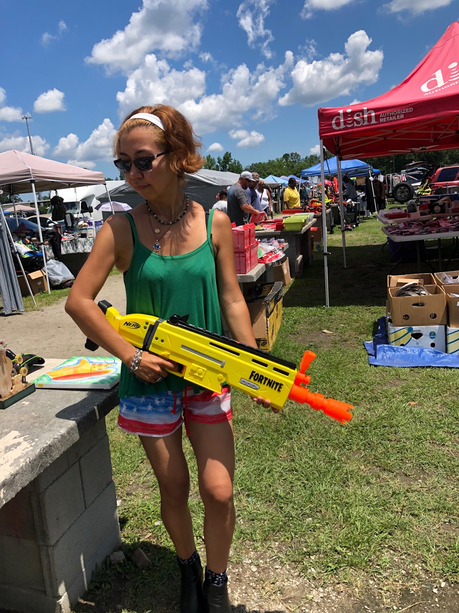 maryamyoon's tweet photo. What did you just say to me you little… @Ninja 

Thank you everyone for a great flea market day. Coins are still $1 https://t.co/btrQ5KHums