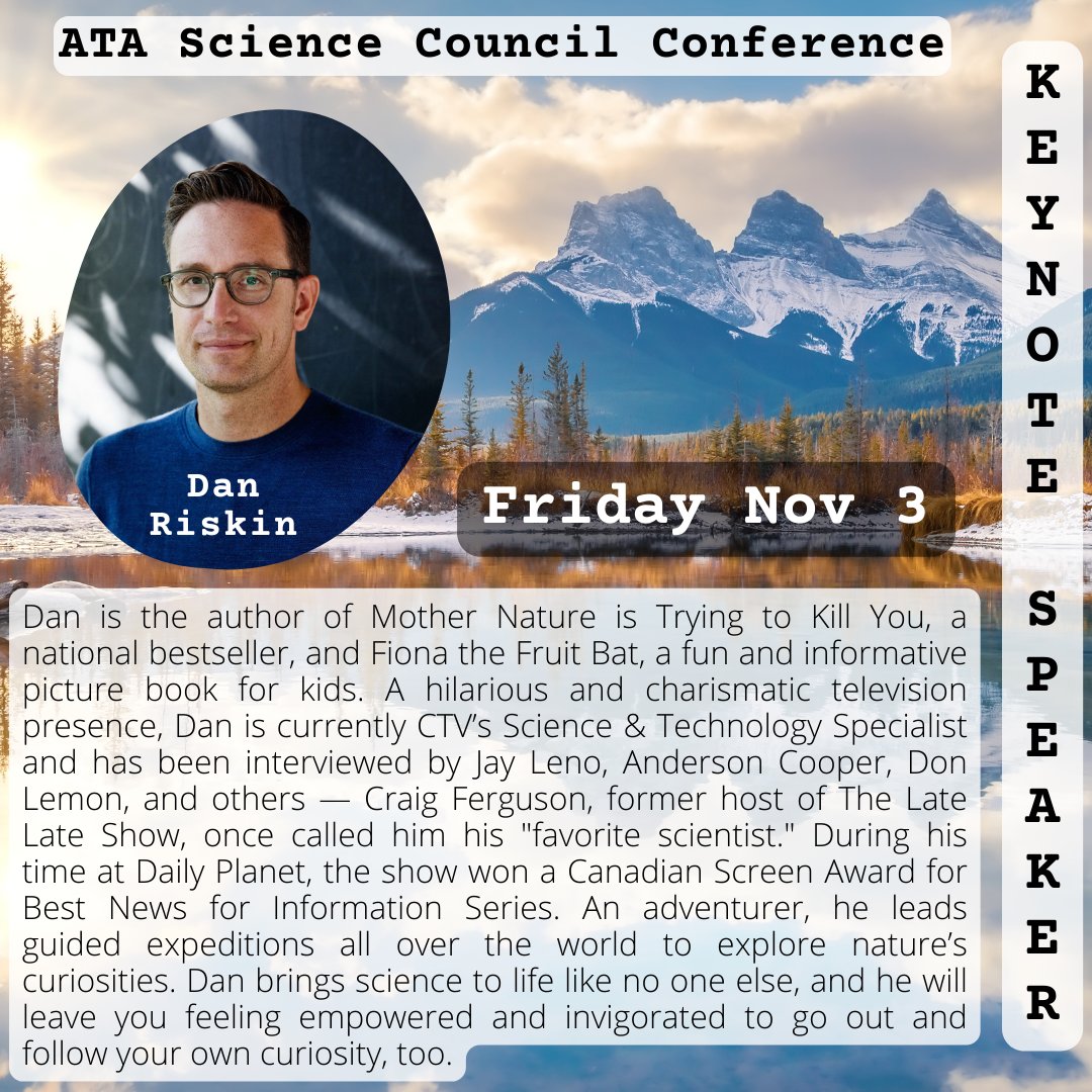ATASciCouncil's tweet image. #ScienceEducators We know you are all patiently waiting for Conference Registration to go live &amp;amp; we are close! The Registration site is almost ready &amp;amp; we have so many great speakers this year! Looking forward to seeing everyone @CoastCanmore in Nov! #ATASC2023  #ScienceConference