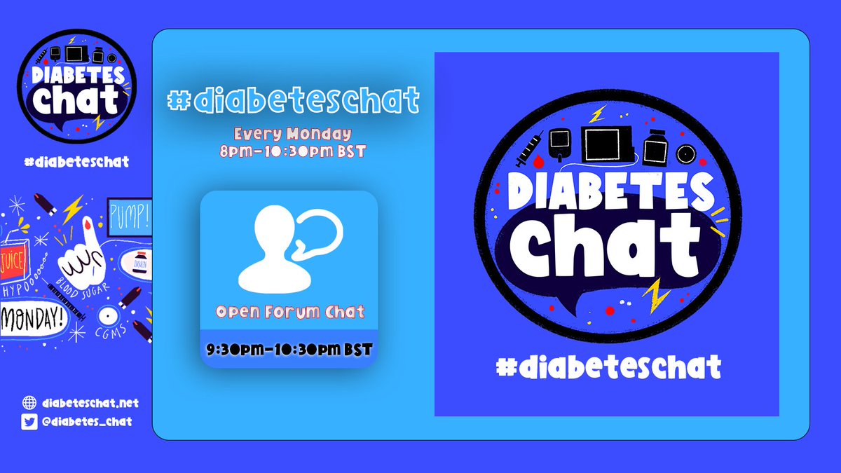 diabetes_chat's tweet image. We are now in the Open Forum Chat section of #diabeteschat.

Come say hi, feel free to share your journey, ask questions and come connect with diabuddies from around the world.

We will also be talking about this week's #thursdaythread 🧵

Tune in &amp;gt;&amp;gt;