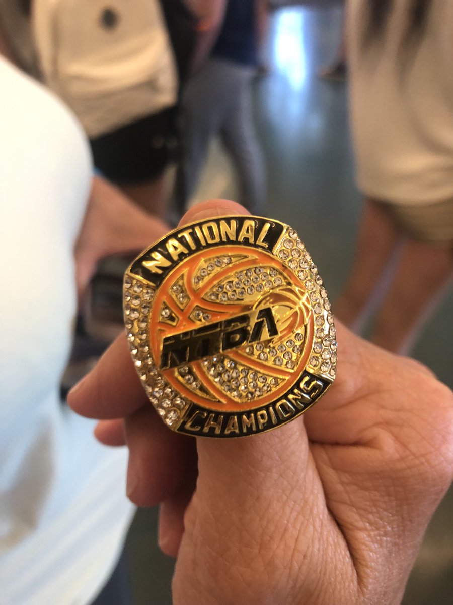 phillyheatnorth's tweet photo. Congrats to the girls on winning the NTBA Nationals in Myrtle Beach.  Won rings.   47-45 win that came down to the last possession.    Lost Delaney in the semifinal game due to an ankle injury. Needed everyone all tourney.  Congrats to Brooke McFadden for being named MVP. https://t.co/F1xZYk5frf