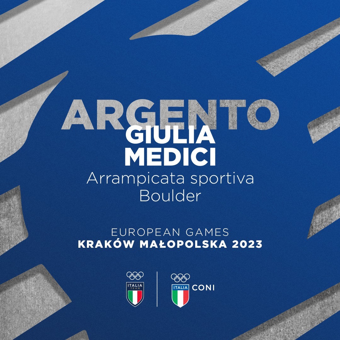ItaliaTeam_it's tweet photo. SILVER BOULDER!🧗😍

L’arrampicata continua a regalare soddisfazioni!
Oggi è Giulia Medici a guadagnarsi un’altra medaglia!
Ed è uno strepitoso argento!!!!!!🥈

Mitica!!!💚🤍❤️

#ItaliaTeam @eg2023en #EuropeanGames #eg2023 @Federclimb https://t.co/lYckXVoRyf
