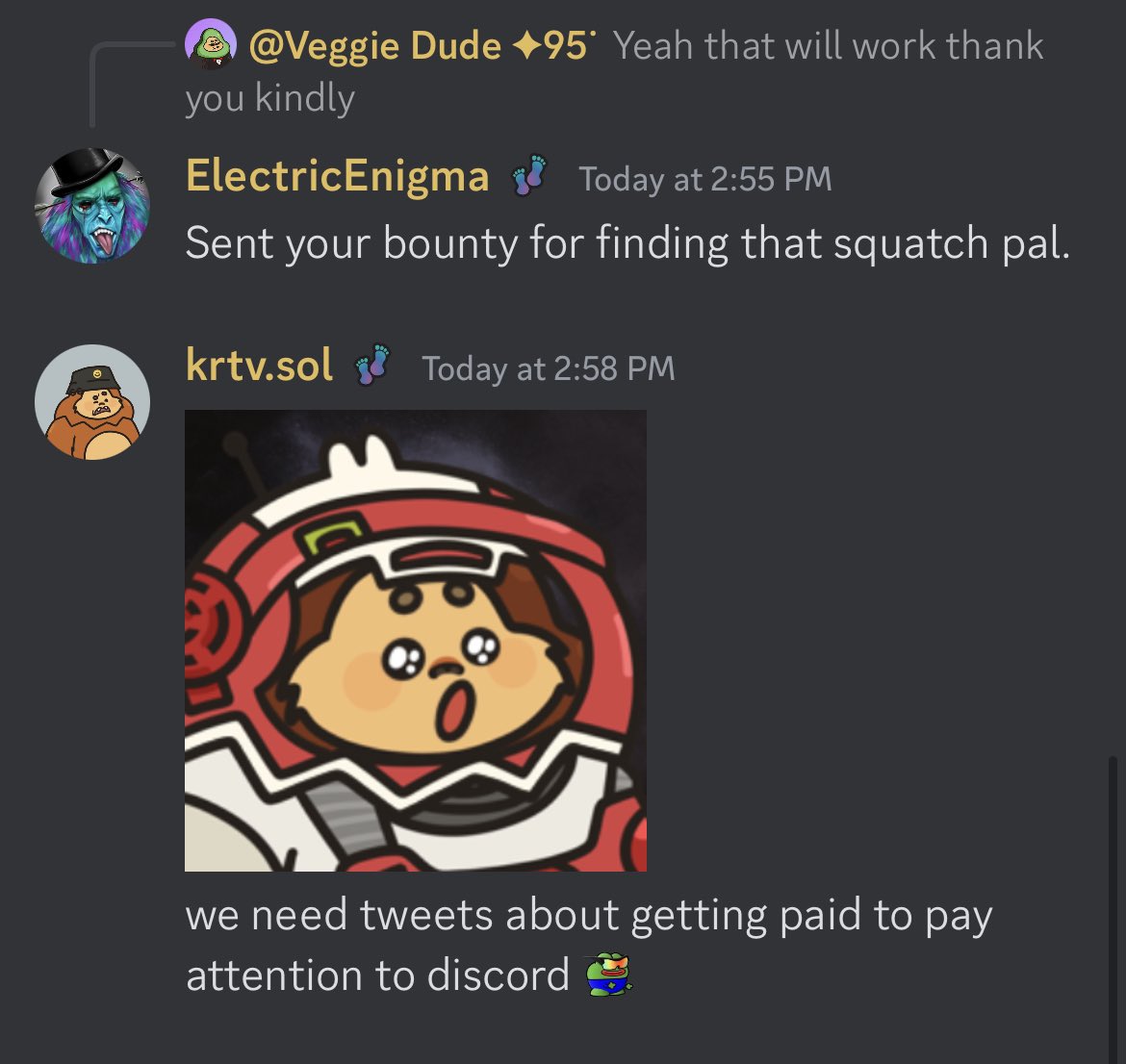SolSquatchNFT's tweet photo. a story in 3 parts 💰 https://t.co/GcvRDgh8RN