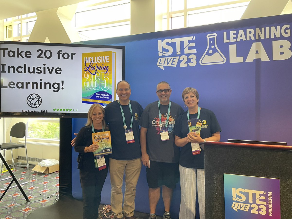 Inclusive 365 team presenting at the ISTE Learning Lab with the session Take 20 for Inclusive Learning #ISTELive