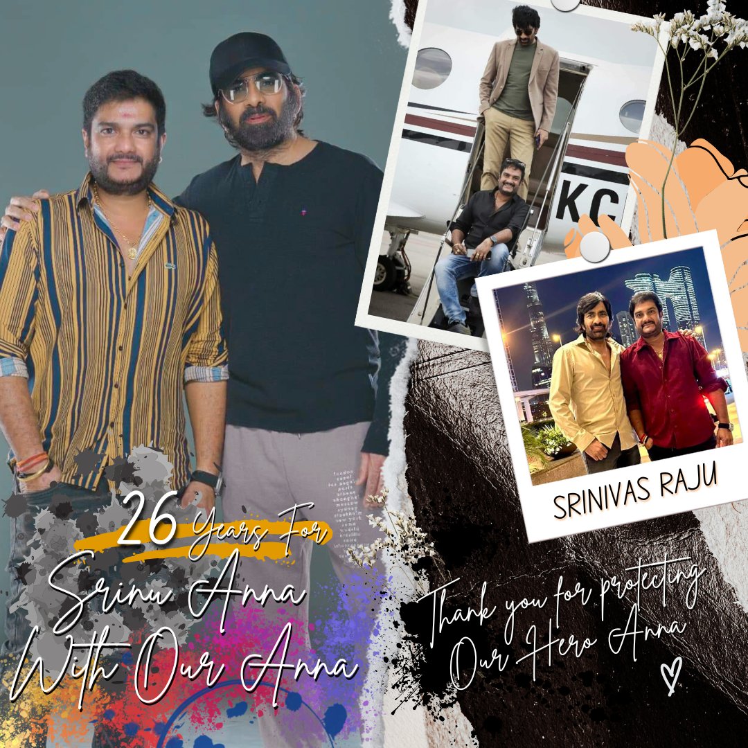 Arshad_RTF's tweet photo. 26 ఏళ్ల నుండి మా #kingofmasses @RaviTeja_offl అన్నయ్య ని కంటికిరెప్పలా పకనుండి చూసినందుకు మా #supreme @srinu10477 అన్నయ్య గారికి ధన్యవాదాలు,మీ స్నే��ం ఎప్పటికి ఇలాగే ఉండాలి అన్ని అ భావంతుడిని కోరుకుంటునను❤️
#26yearsforsrinuAnnaforRaviAnna

#TigerNageswaraRao #Eagle #TNR https://t.co/ncipo7JnIo