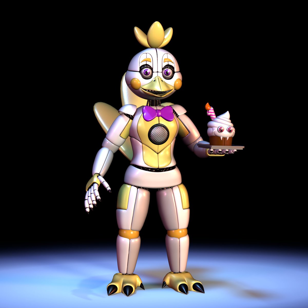 Shadow Toy Chica on X: Did a rework of Partytime Chica(/Funtime Chica  before she was a canon thing) from the og Chica's Party World game to make  her look more in line