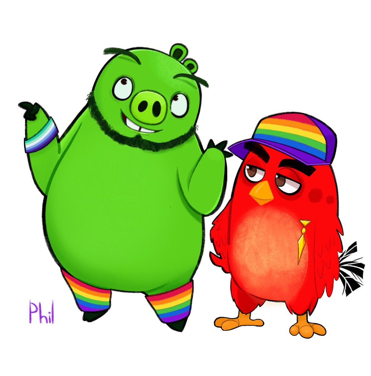 HAPPY PRIDE!! Here are the boyfriends ❤️🧡💛💚💙💜  #AngryBirds