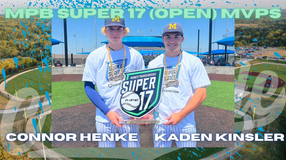 Connor Henke (Pitcher) and Kaden Kinsler (Position Player) take home the MVP honors for the MPB Super 17 (Open)! Congratulations fellas!
#WhyPlayAnywhereElse