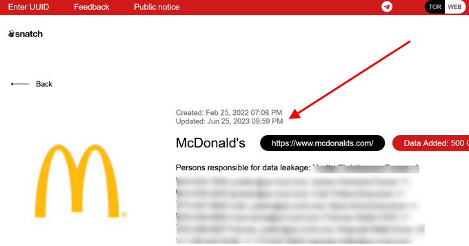 Cyber Attack on McDonald’s